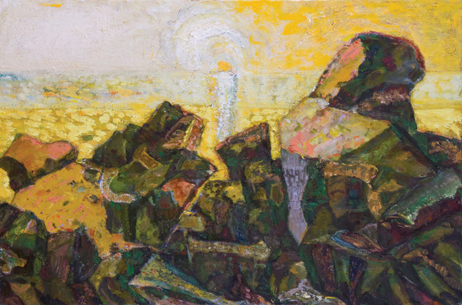 Bernard Chaet (1924-2012), Sunrise (undated). Oil on canvas. Gift of the artist, 2011. [2011.40.1]