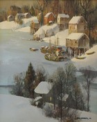 Tom Nicholas Winter, Cape Ann Inlet, 2000 Oil on canvas 16 x 20 inches Collection of Mr. and Mrs. Richard Bianchini