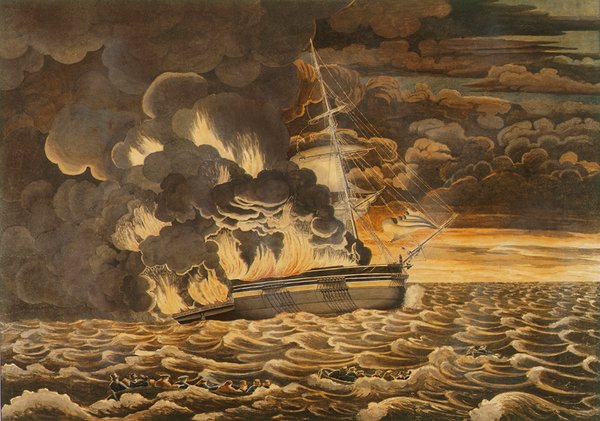 Burning of the Packet Ship “Boston”