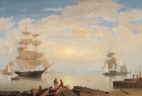 New England Harbor at Sunrise