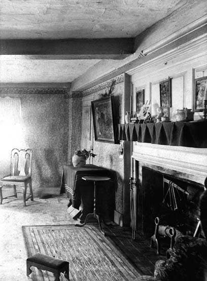 One of the first floor rooms, c. 1910.