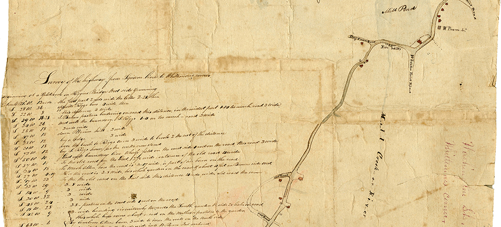 1823 Survey Map, Gloucester, MA. Collection of the Cape Ann Museum [detail].